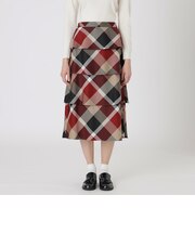 【取扱店舗限定】クレストブリッジチェッククロッシングビエラティアードスカート