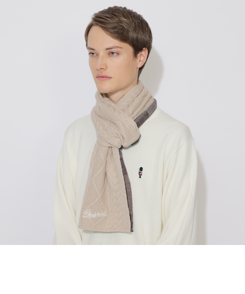 【WEB限定】チェックニットマフラー