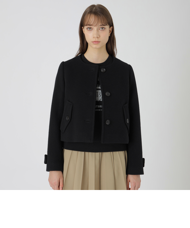 ファインダブルビーバーノーカラージャケット