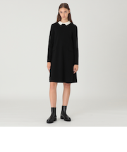 襟付きニットドレス