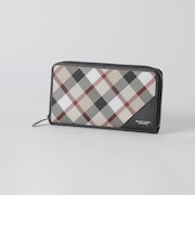 【一部店舗限定】クレストブリッジチェックラウンドジップウォレット