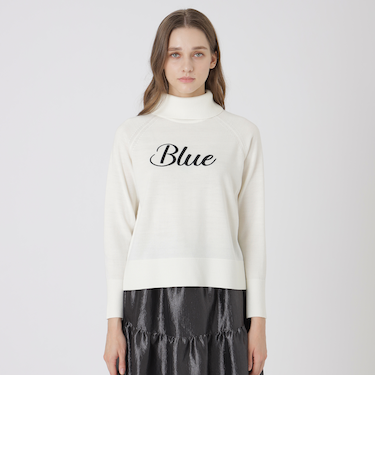 ウールアクリルブレンドニットプルオーバー