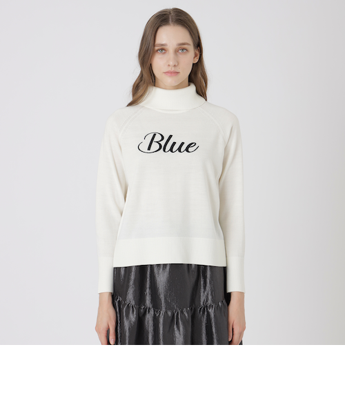 ウールアクリルブレンドニットプルオーバー｜ブルーレーベルブラック