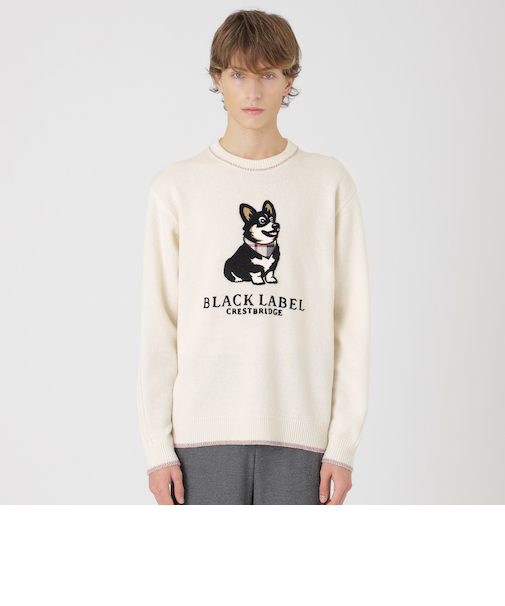 コーギーエンブロイダリーニット