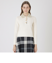 ヘアリーアルパカウールスパンコールカラーニット