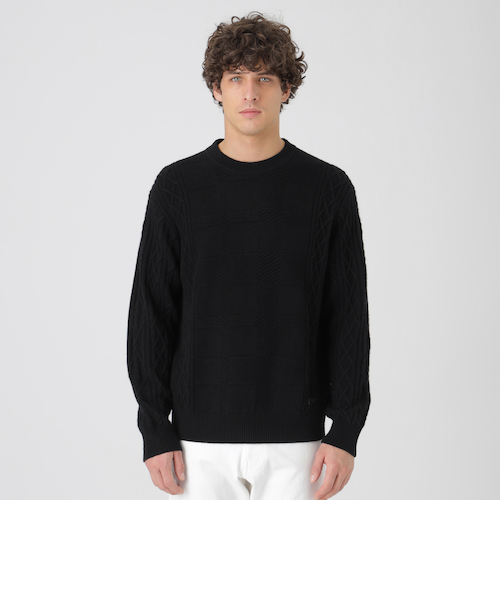カシミヤミックスアランニット｜ブルーレーベルブラックレーベル