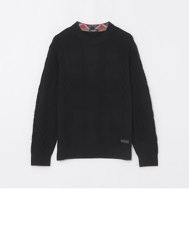 カシミヤミックスアランニット