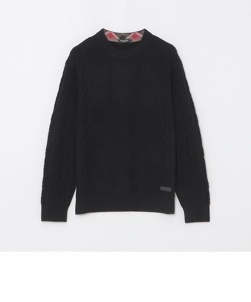 カシミヤミックスアランニット