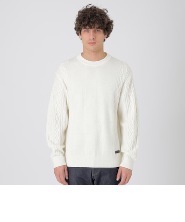 カシミヤミックスアランニット