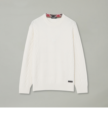 カシミヤミックスアランニット