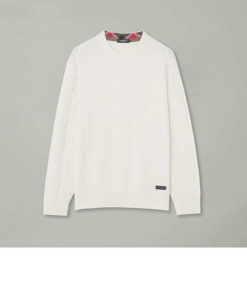 カシミヤミックスアランニット