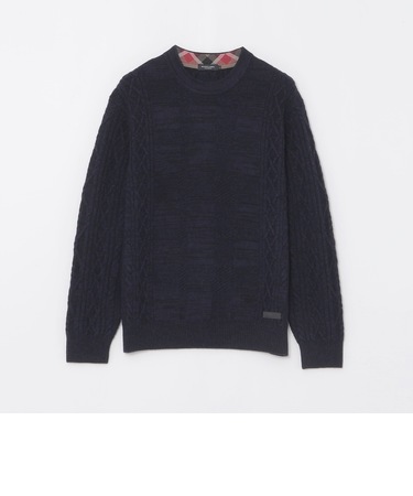 カシミヤミックスアランニット