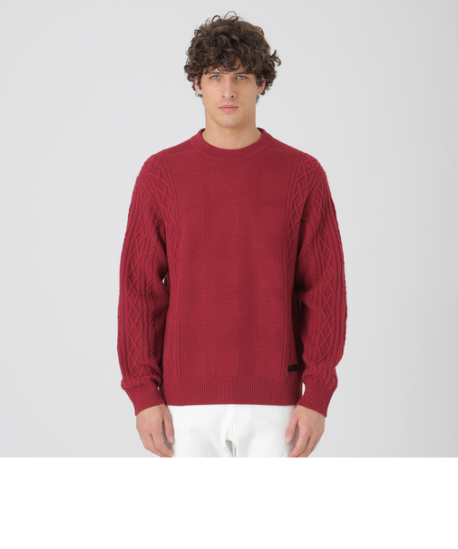 カシミヤミックスアランニット