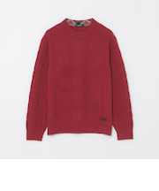 カシミヤミックスアランニット