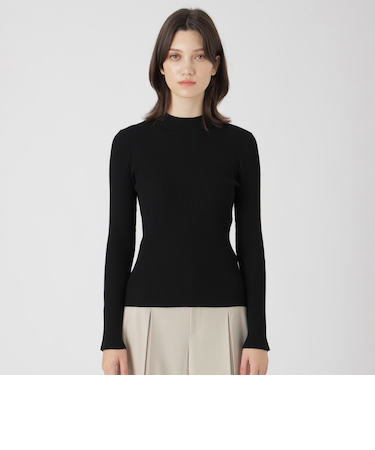 レーヨンストレッチハイネックニット