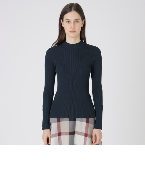 レーヨンストレッチハイネックニット