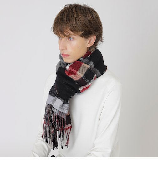 【渋谷店・WEB限定】パッチワークランダムチェックマフラー