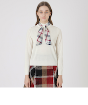 ウールアクリルブレンドスカーフニット