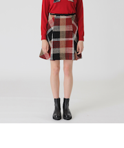 【10th ANNIVERSARY】クレストブリッジチェックロービングツィードフレアスカート