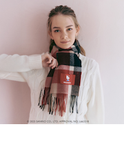 【ハローキティコラボ】クレストブリッジチェックマフラー