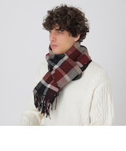 【一部店舗限定】クレイジーパターンクレストブリッジチェックマフラー