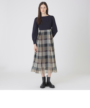 シフォンコンビドレス