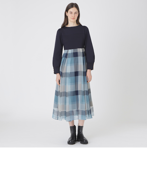 シフォンコンビドレス