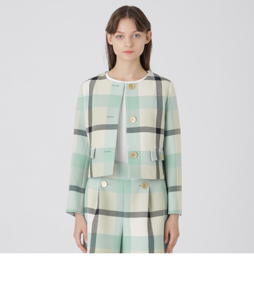 【一部店舗限定】クレストブリッジチェックツィードジャケット