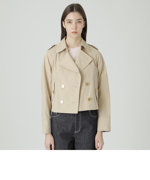 一部店舗限定】エンザイムシャンブレーショートコート｜ブルーレーベル