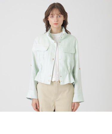 【店舗限定】ソフトリネンショートブルゾン