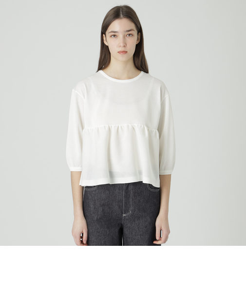 【一部店舗限定】ドライレーヨンペプラムニット