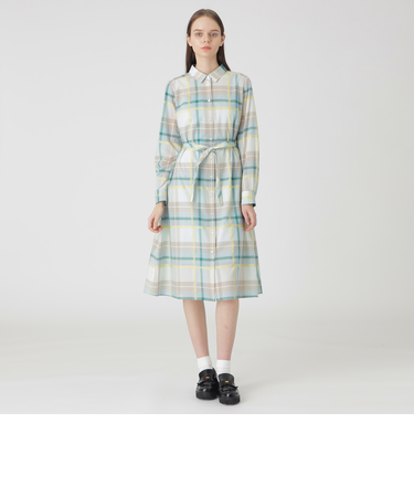 【取扱店舗限定】クレストブリッジチェックシャドードビーシャツドレス