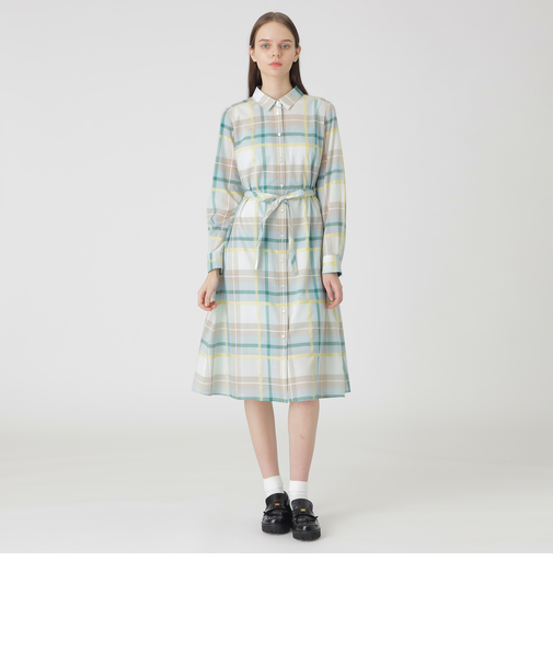 【取扱店舗限定】クレストブリッジチェックシャドードビーシャツドレス