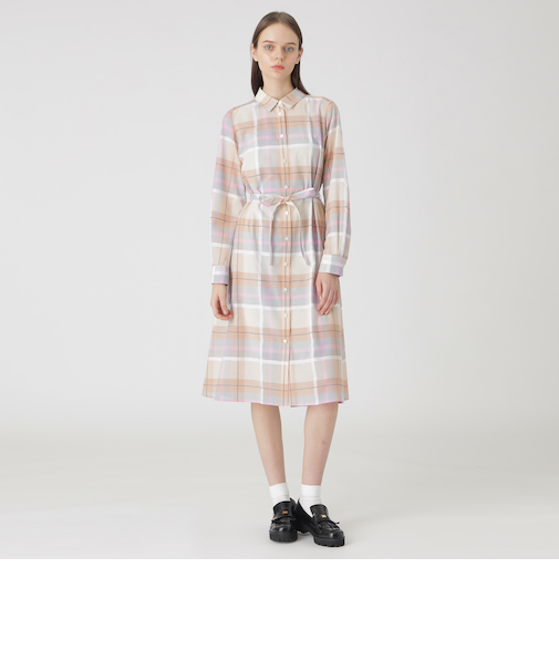 【取扱店舗限定】クレストブリッジチェックシャドードビーシャツドレス
