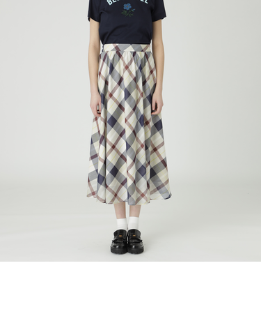 【一部店舗限定】クレストブリッジチェックシアーポプリンスカート