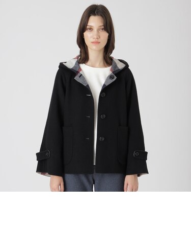 一部店舗限定】クレストブリッジチェックリバーシブルコート｜ブルー 