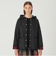 【一部店舗限定】クレストブリッジチェックキルティングショートコート