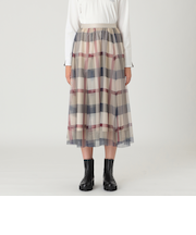 【一部店舗限定】クレストブリッジチェックチュールスカート