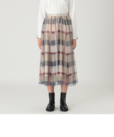 【一部店舗限定】クレストブリッジチェックチュールスカート