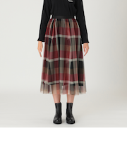 【一部店舗限定】クレストブリッジチェックチュールスカート