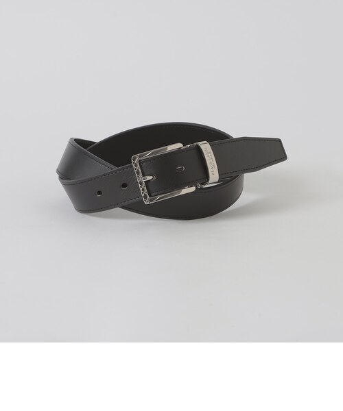 チェックバックルエンボスクレストブリッジチェックリバーシブルベルト