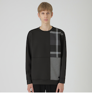 【一部店舗限定】クレストブリッジチェックパッチワークスウェットシャツ