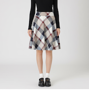 【一部店舗限定】クレストブリッジチェックフレアスカート