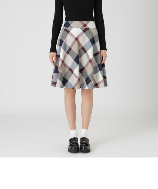 【一部店舗限定】クレストブリッジチェックフレアスカート