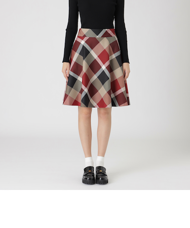【一部店舗限定】クレストブリッジチェックフレアスカート