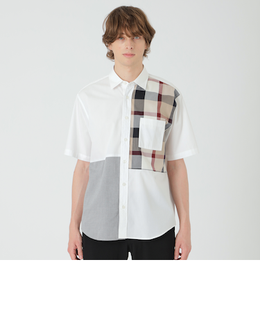 【一部店舗限定】クレストブリッジチェックパッチワークシャツ