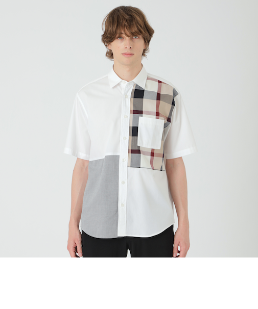 【一部店舗限定】クレストブリッジチェックパッチワークシャツ