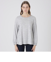 【一部店舗限定】ウールアクリルブレンドスムースカットソー