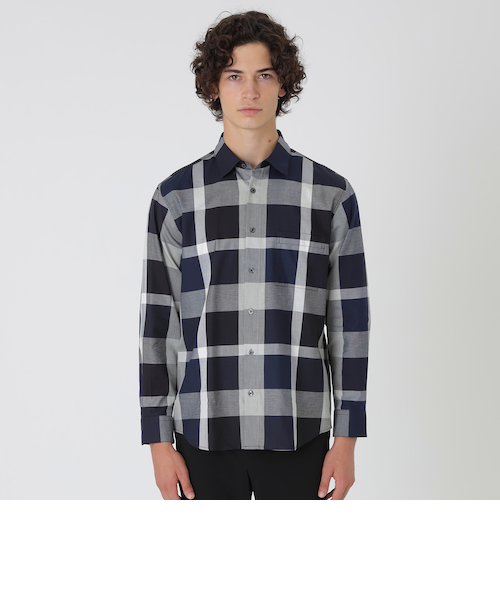 美品 ブルーレーベルクリストブリッジ チェックコットンシャツ 秋冬 36 一部店舗限定】コットンツイルクレストブリッジチェックシャツ｜ブルー