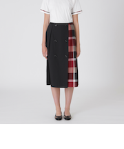 【一部店舗限定】サイロスパンツイルパーシャルチェックスカート